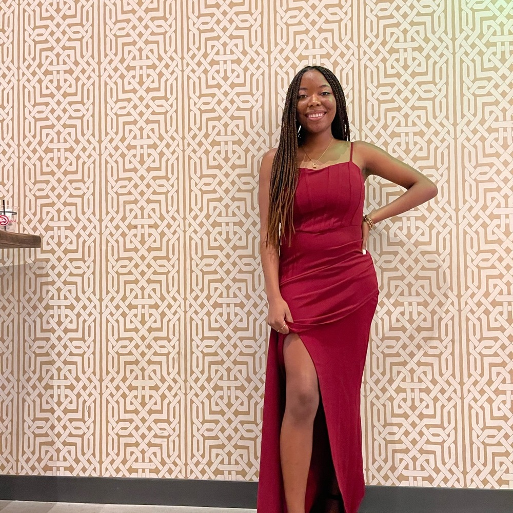 Windsor Dress ( red/ maroon)
